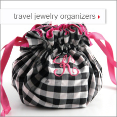 travel jewelry organizers: personalized jewelry rolls, jewelry pouches, and cases