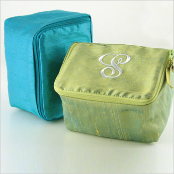 personalized dupioni silk jewelry case by Objects of Desire