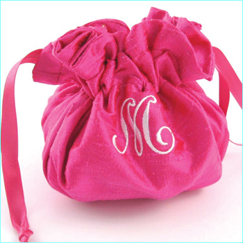 personalized solid silk jewelry pouch by Objects of Desire personalized solid silk jewelry pouch by Objects of Desire