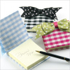 gingham note pad