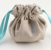 personalized linen jewelry pouch