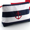 nautical cosmetic bag + i