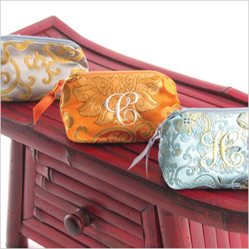 Objects of Desire Asian brocade personalized coin purse
