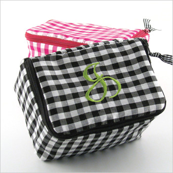 personalized silk gingham jewelry case by Objects of Desire