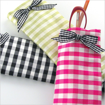 gingham silk reader eyeglass case