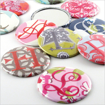 laminated print purse mirrors