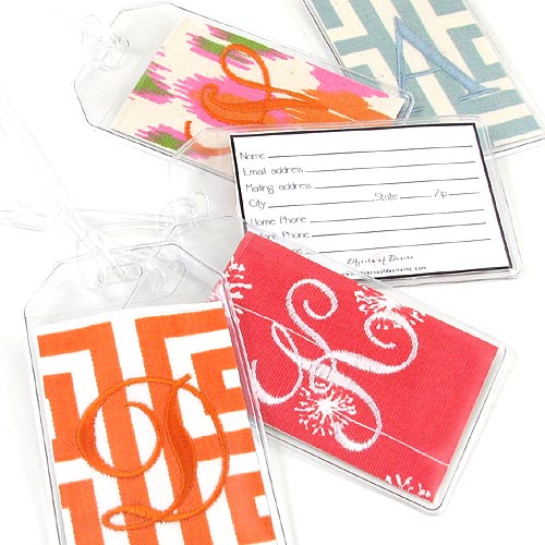 printed cotton luggage tags make suitcase identification a snap