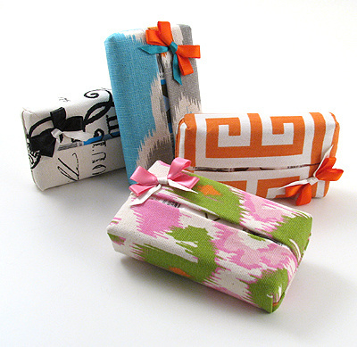 printed cotton tissue case by Objects of Desire