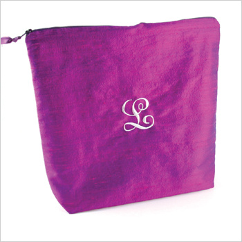 personalized solid dupioni silk lingerie bag by Objects of Desire