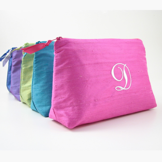 personalized silk cosmetic bag by Objects of Desire
