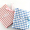 gingham baby photo album