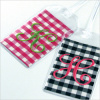 personalized gingham luggage tags