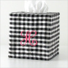 personalized silk gingham tissue box