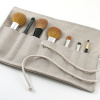 linen makeup brush roll