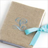 personalized linen photo album